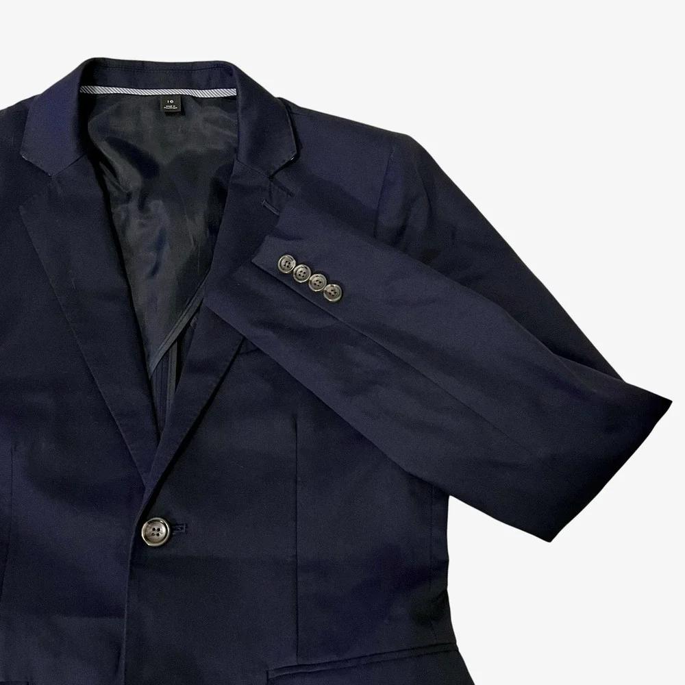 J.Crew Crewcuts Ludlow Blazer Boys 16 Navy Duca Visconti Italian Fabric NWT